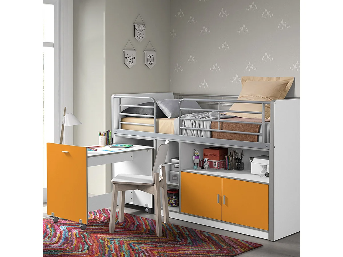 Lit Combiné Compact "Bonny" 90x200cm Orange