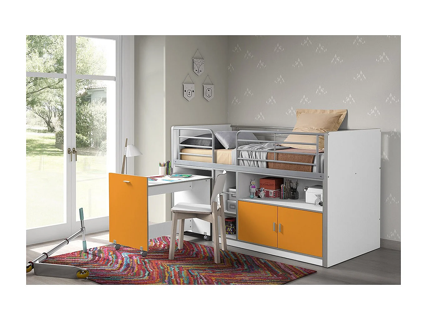 Lit Combiné Compact "Bonny" 90x200cm Orange