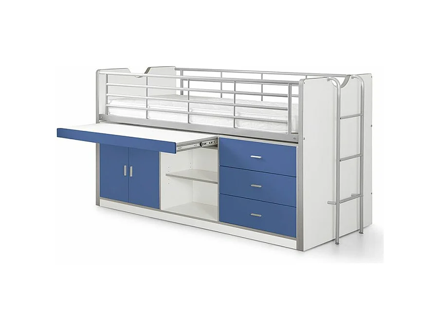 Lit Combiné Enfant "Bonny" 90x200cm Bleu
