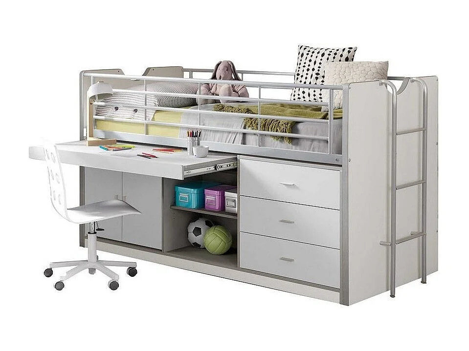 Lit Combiné "Bonny" 90x200cm Blanc