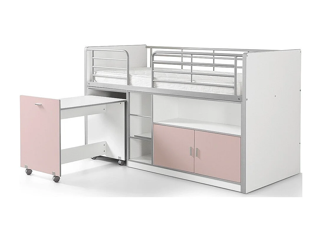 Lit Combiné Compact "Bonny" 90x200cm Rose