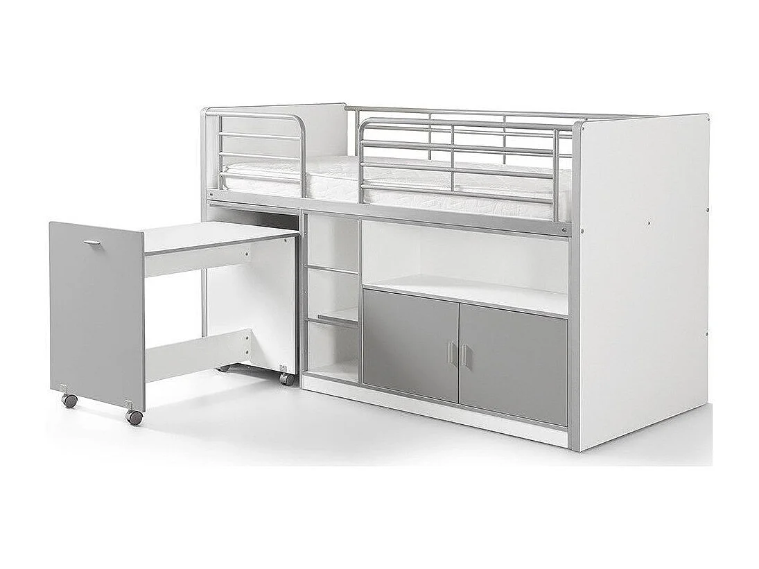 Lit Combiné Compact "Bonny" 90x200cm Gris