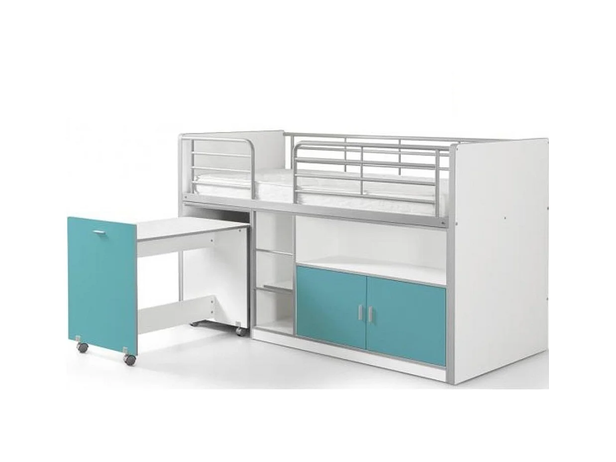 Lit Combiné Compact "Bonny" 90x200cm Turquoise