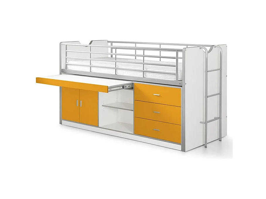 Lit Combiné Enfant "Bonny" 90x200cm Orange