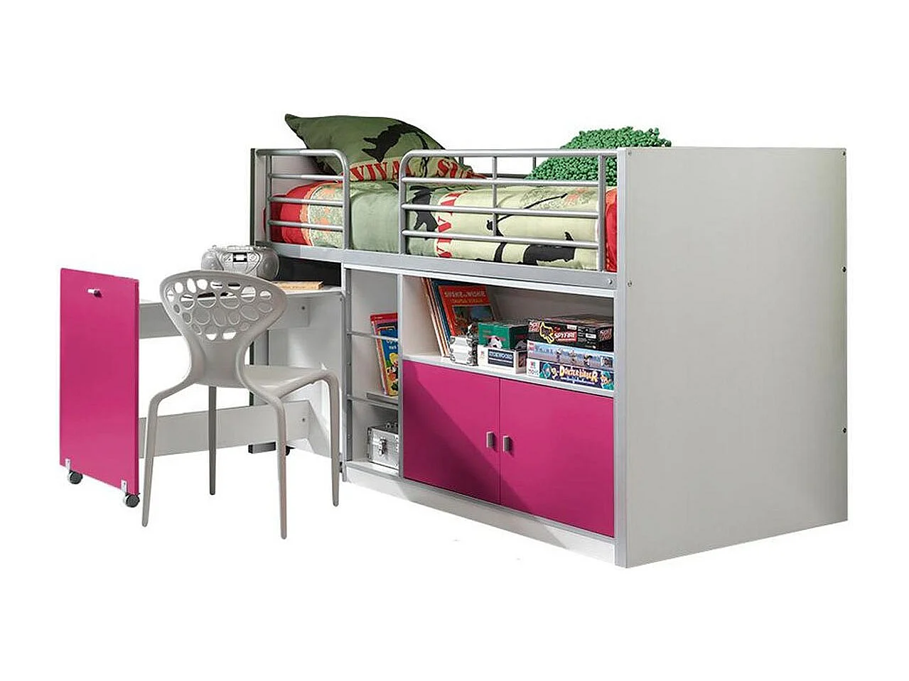 Lit Combiné Compact "Bonny" 90x200cm Fuchsia