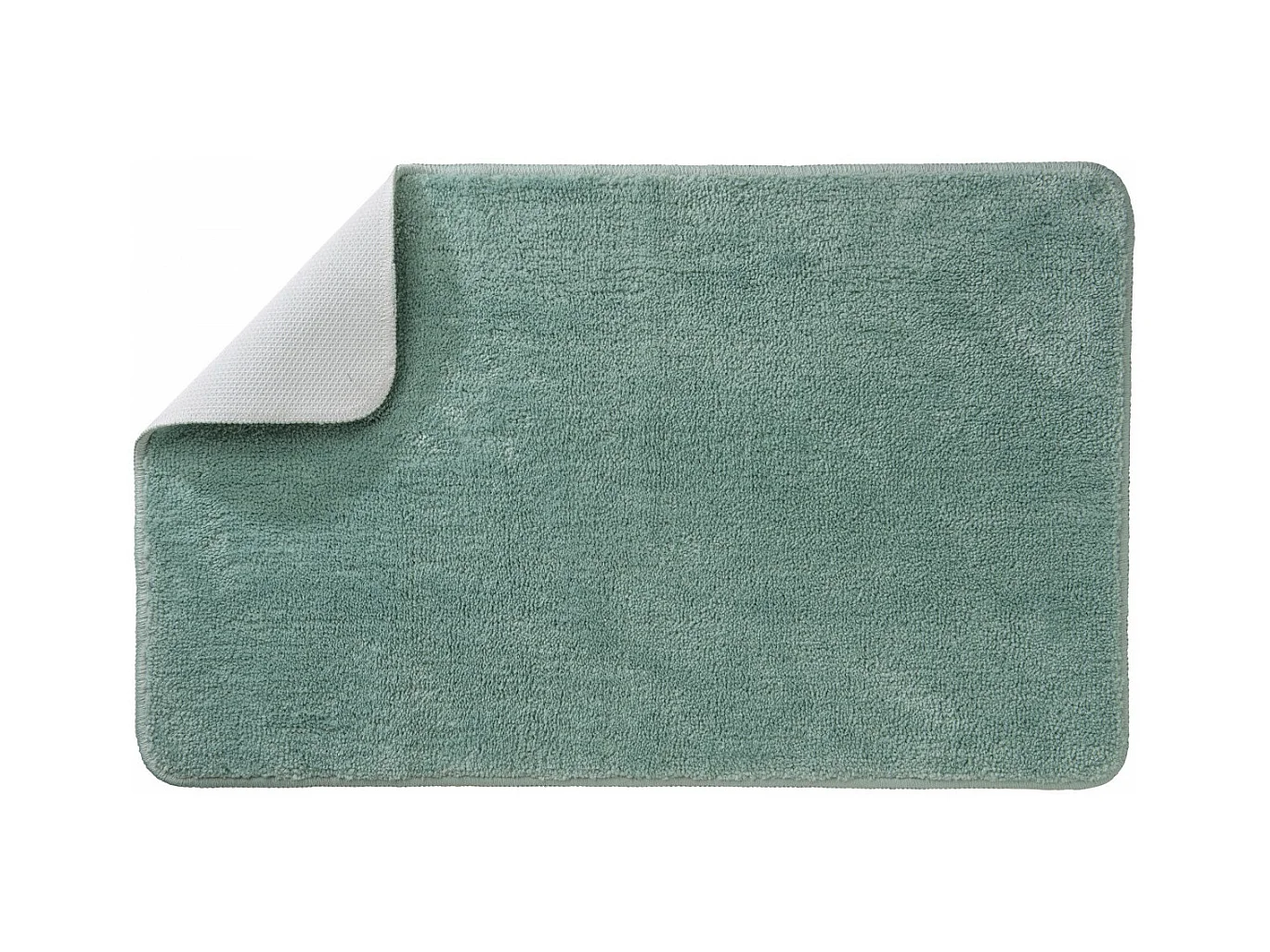 Tapis de bain uni en polyester tilleul 50x80cm