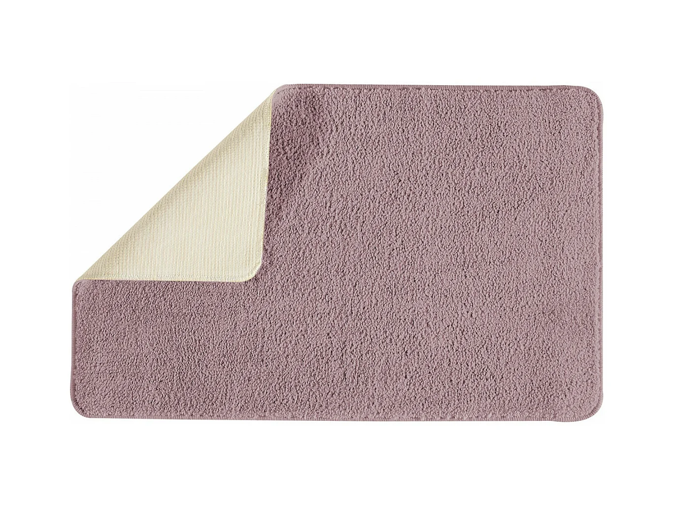 Tapis de bain uni en polyester parme 50x80cm