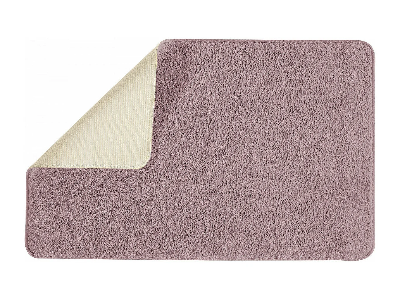 Tapis de bain uni en polyester parme 50x80cm