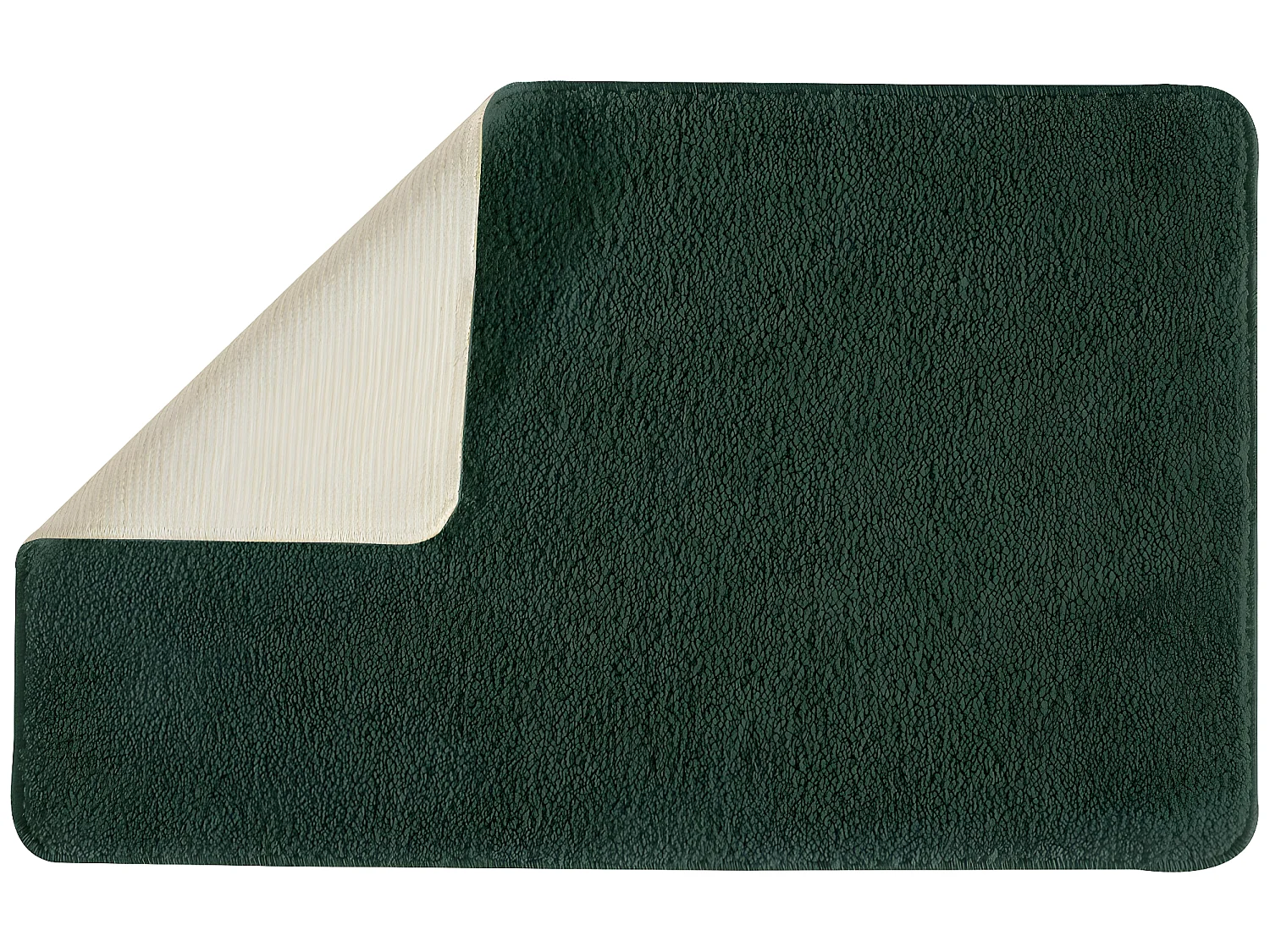 Tapis de bain uni en polyester cactus 50x80cm