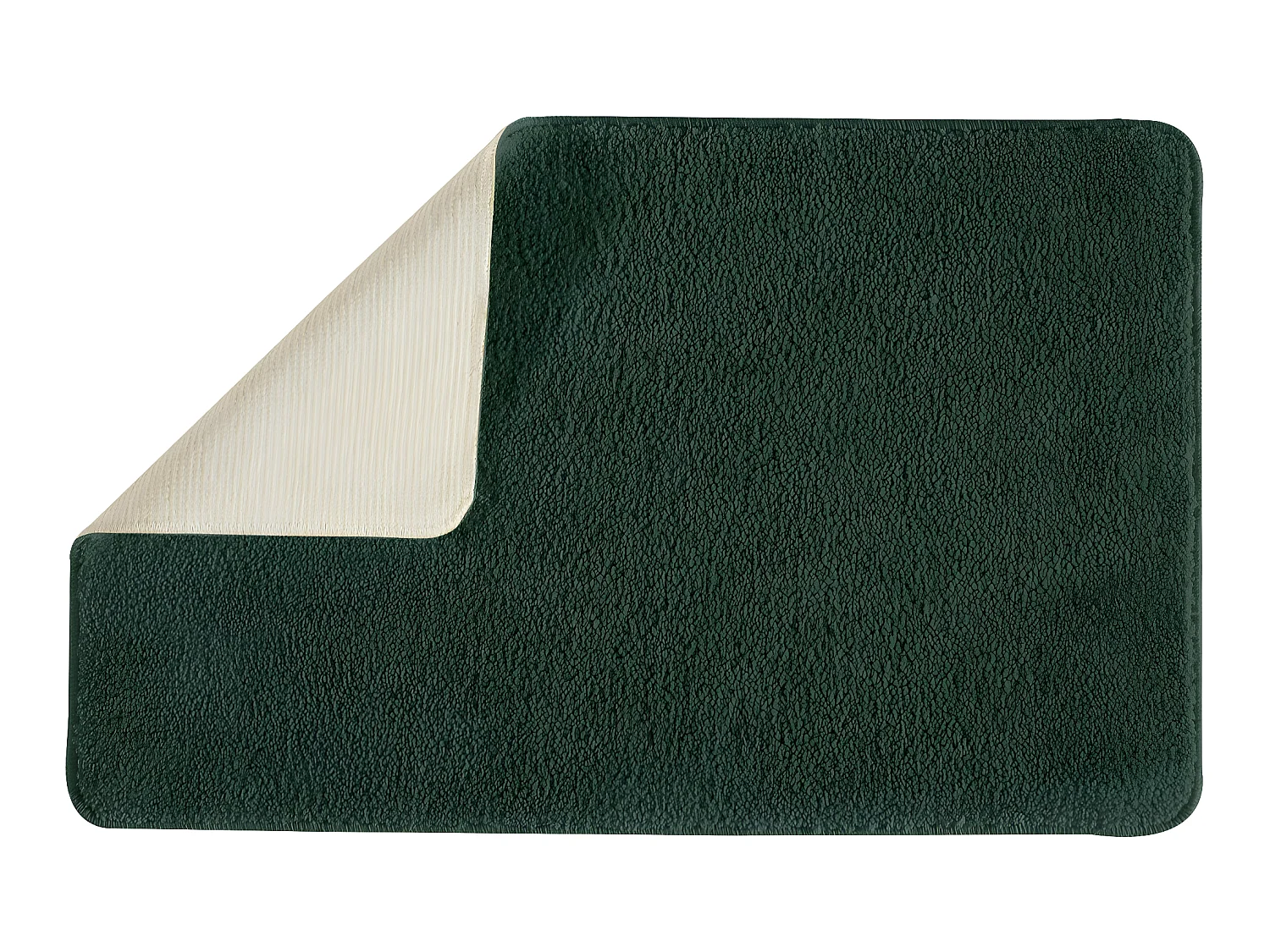 Tapis de bain uni en polyester cactus 50x80cm
