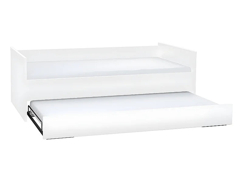 Lit gigogne 90x200cm sommier inclus Young User Blanc