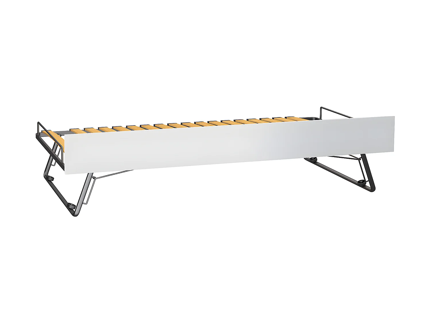 Lit gigogne 90x200cm sommier inclus Young User Blanc