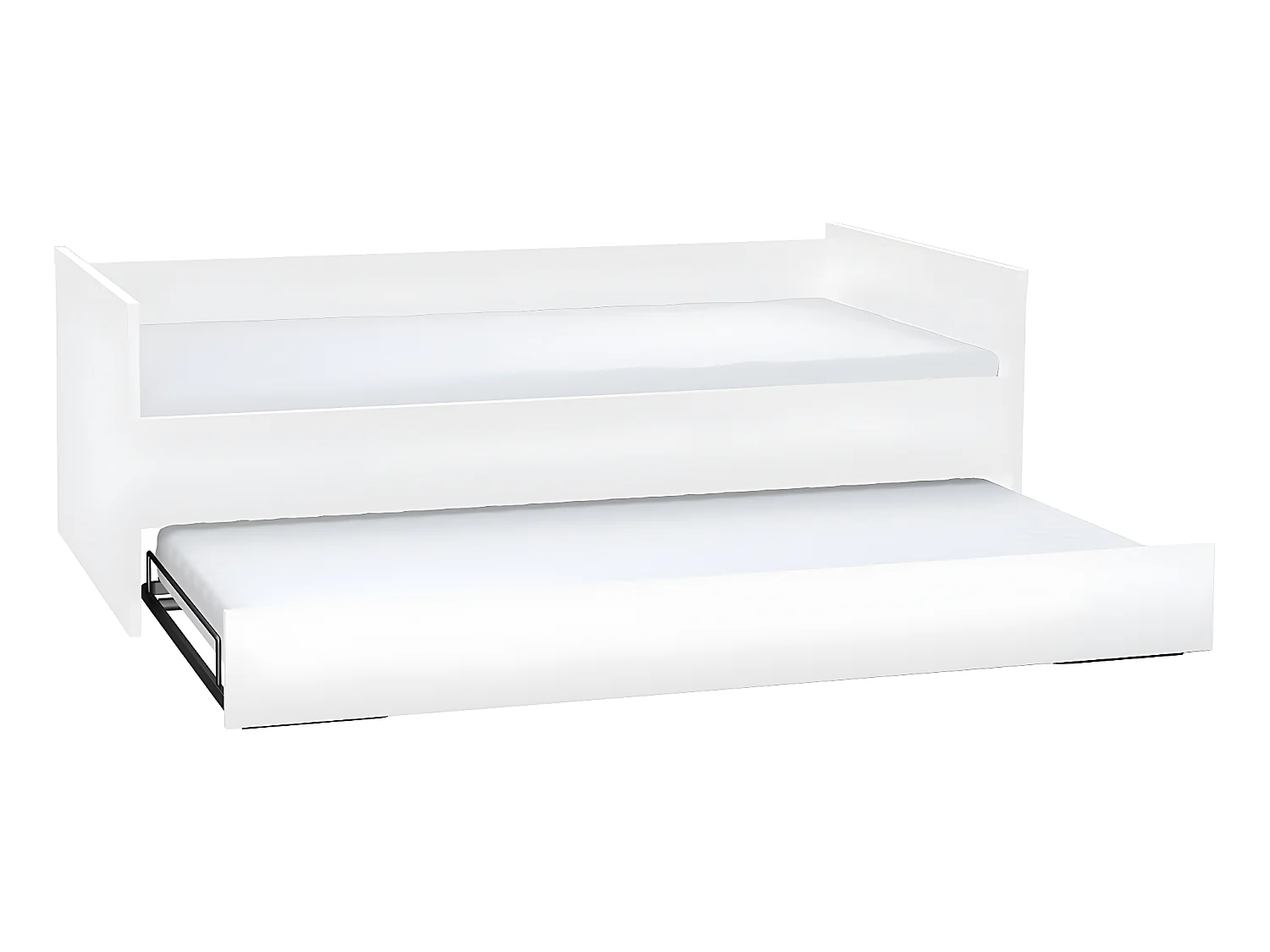 Lit gigogne 90x200cm sommier inclus Young User Blanc