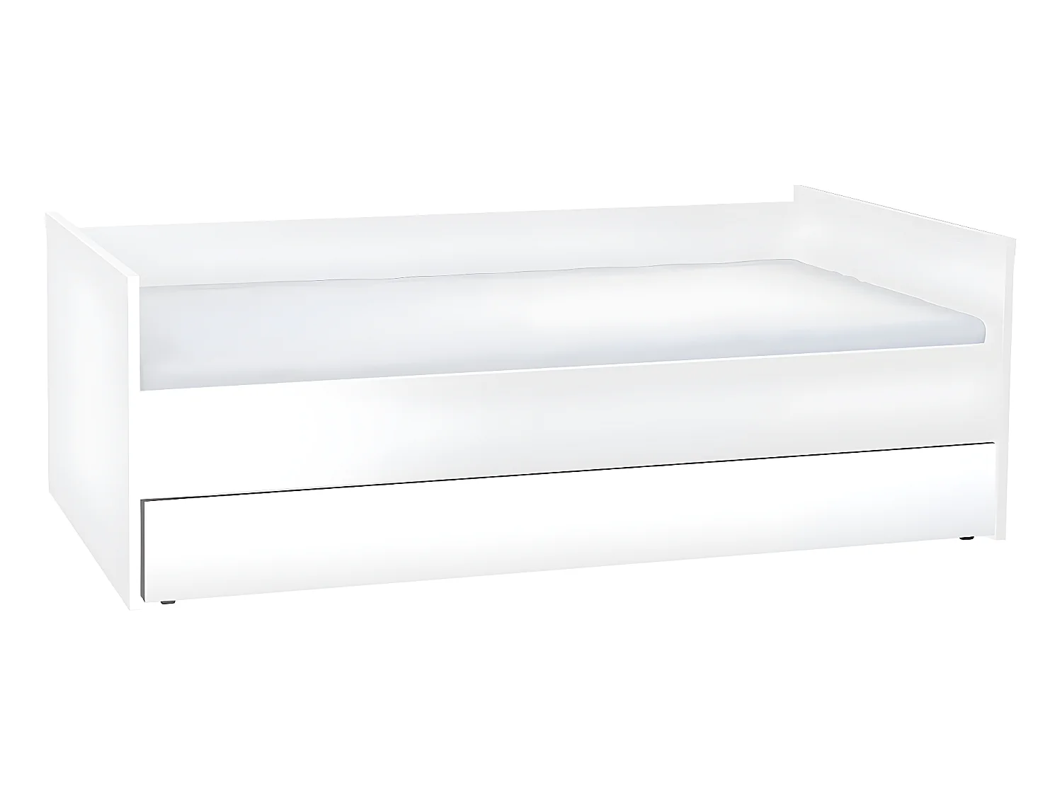 Lit gigogne 90x200cm sommier inclus Young User Blanc