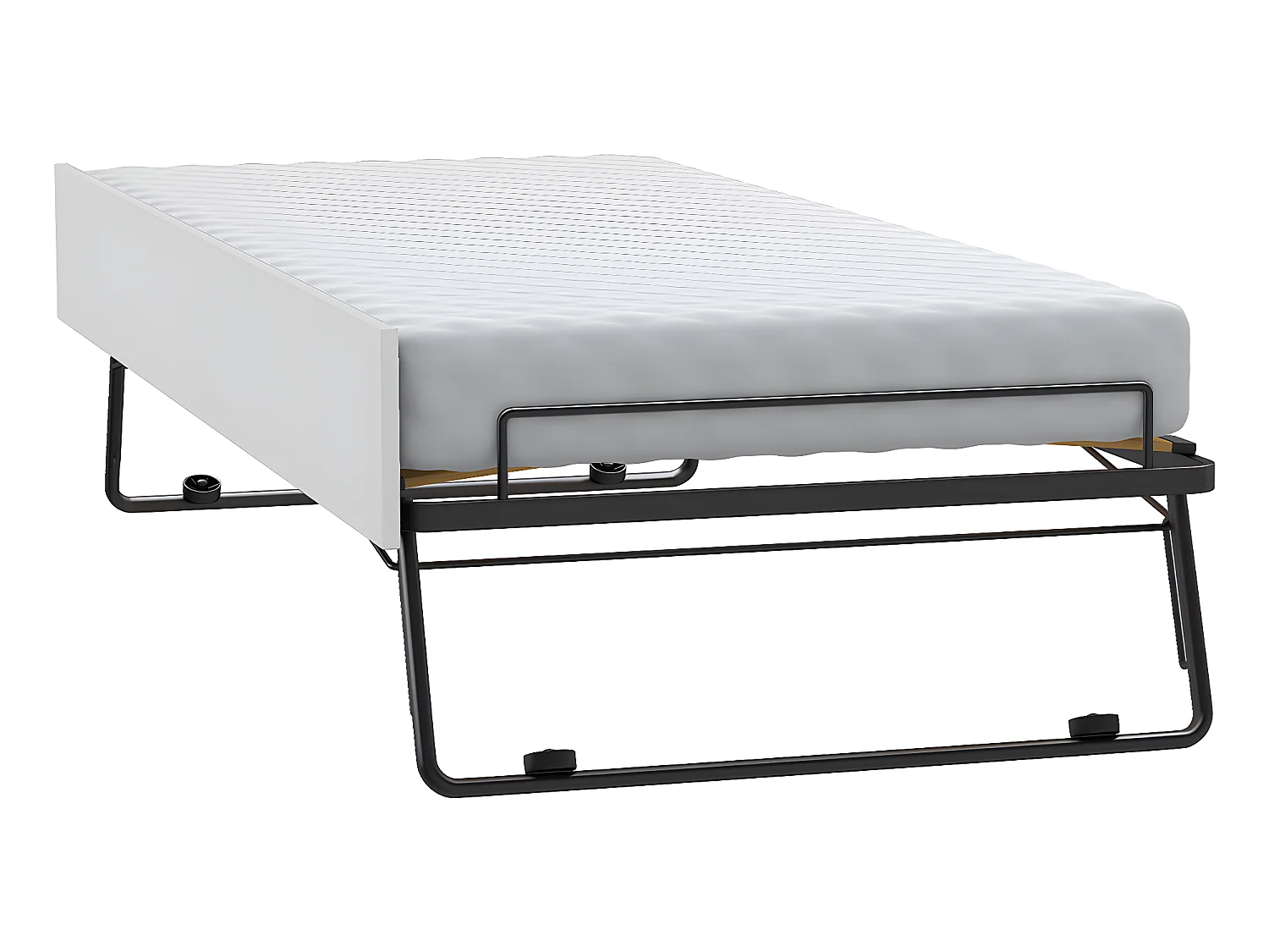 Lit gigogne 90x200cm sommier inclus Young User Blanc