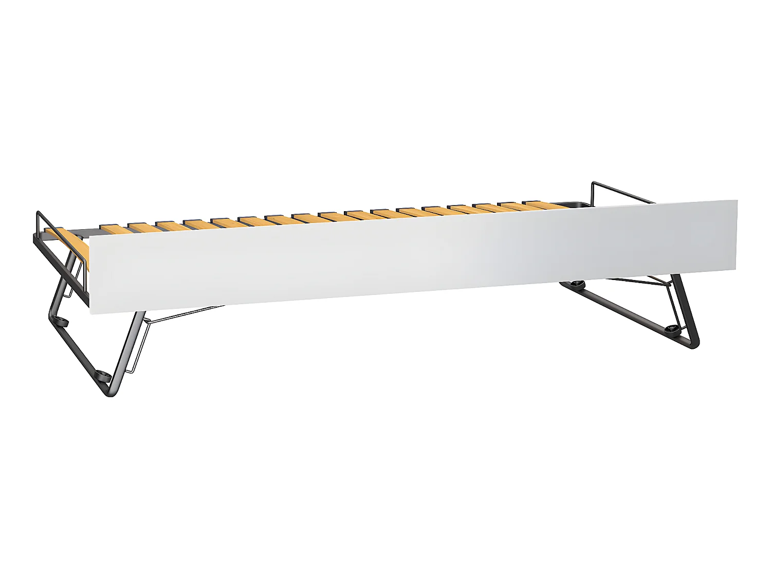 Lit gigogne 90x200cm sommier inclus Young User Blanc