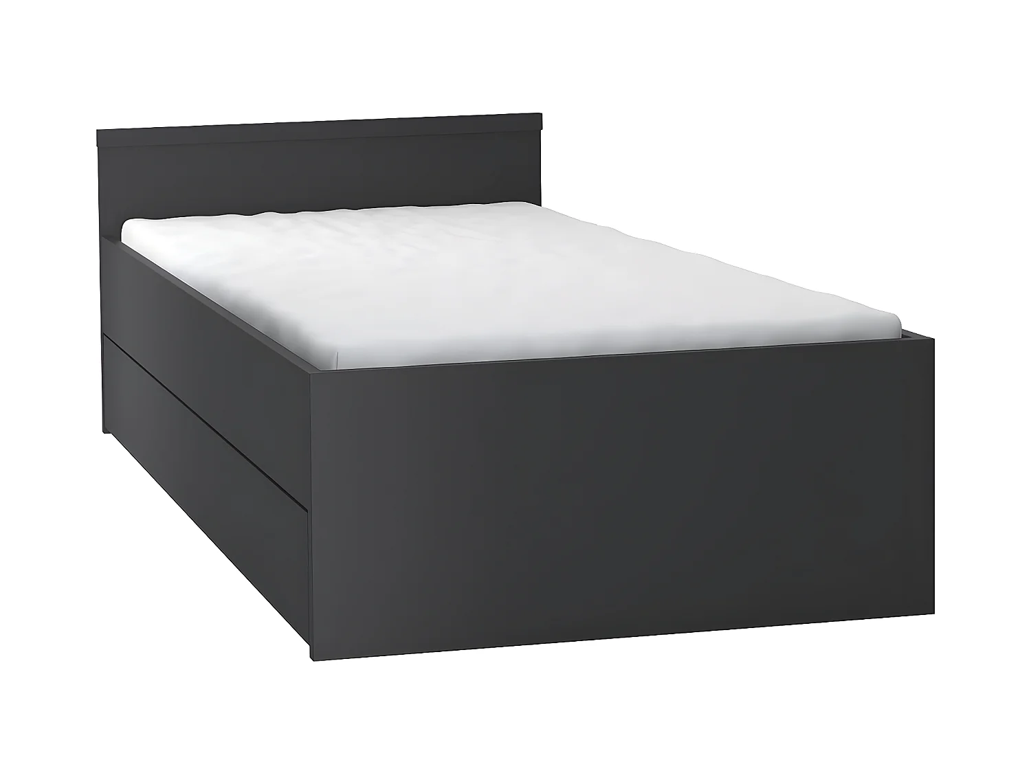 Lit 90x200cm avec lit gigogne Young User Noir