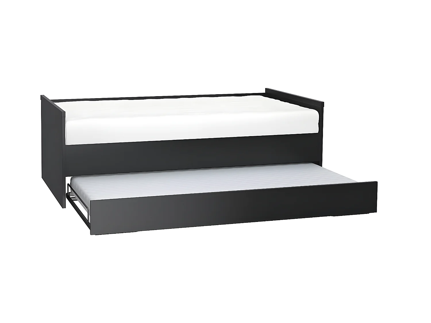 Lit gigogne 90x200cm sommier inclus Young User Noir
