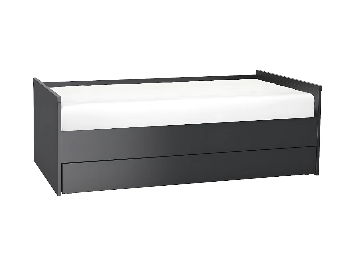 Lit gigogne 90x200cm sommier inclus Young User Noir