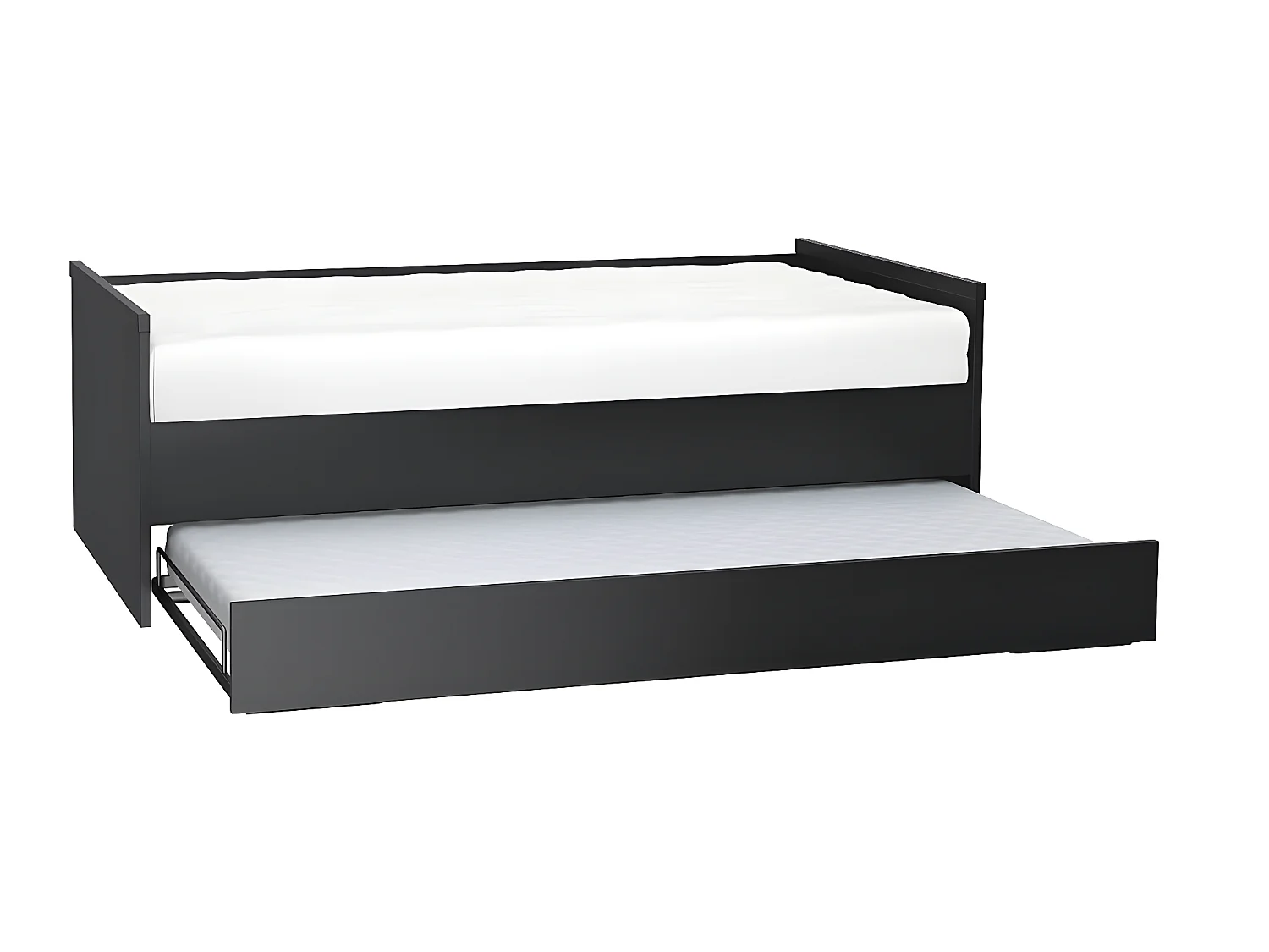 Lit gigogne 90x200cm sommier inclus Young User Noir