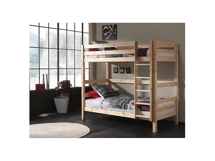 Litera 90x200 cm pino macizo claro Pinie Al. 180 cm