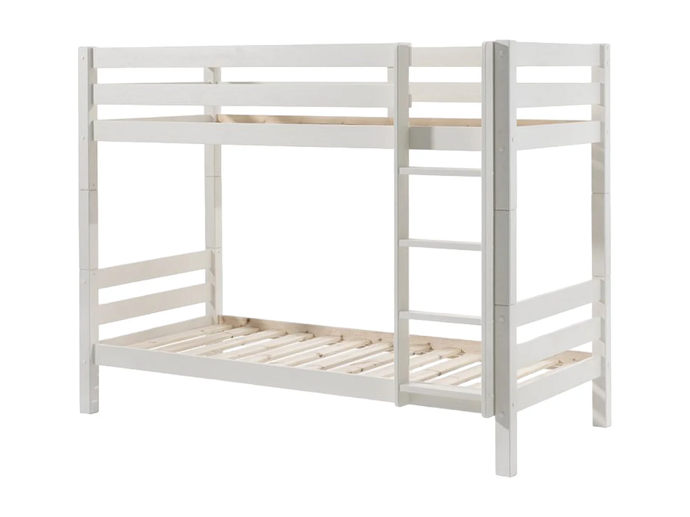 Lit Superposé Enfant Bois "Pino" 90x200cm Blanc