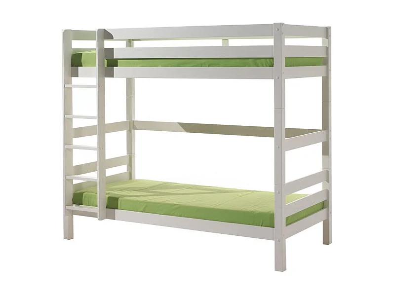 Lit Enfant Superposé Haut "Pino" 90x200cm Blanc