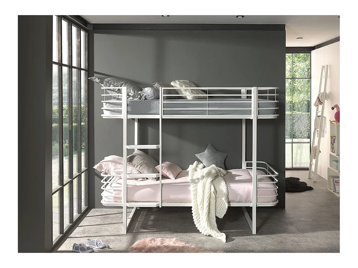 Vipack Oscar 90x200 Letto a castello con molle - Bianco