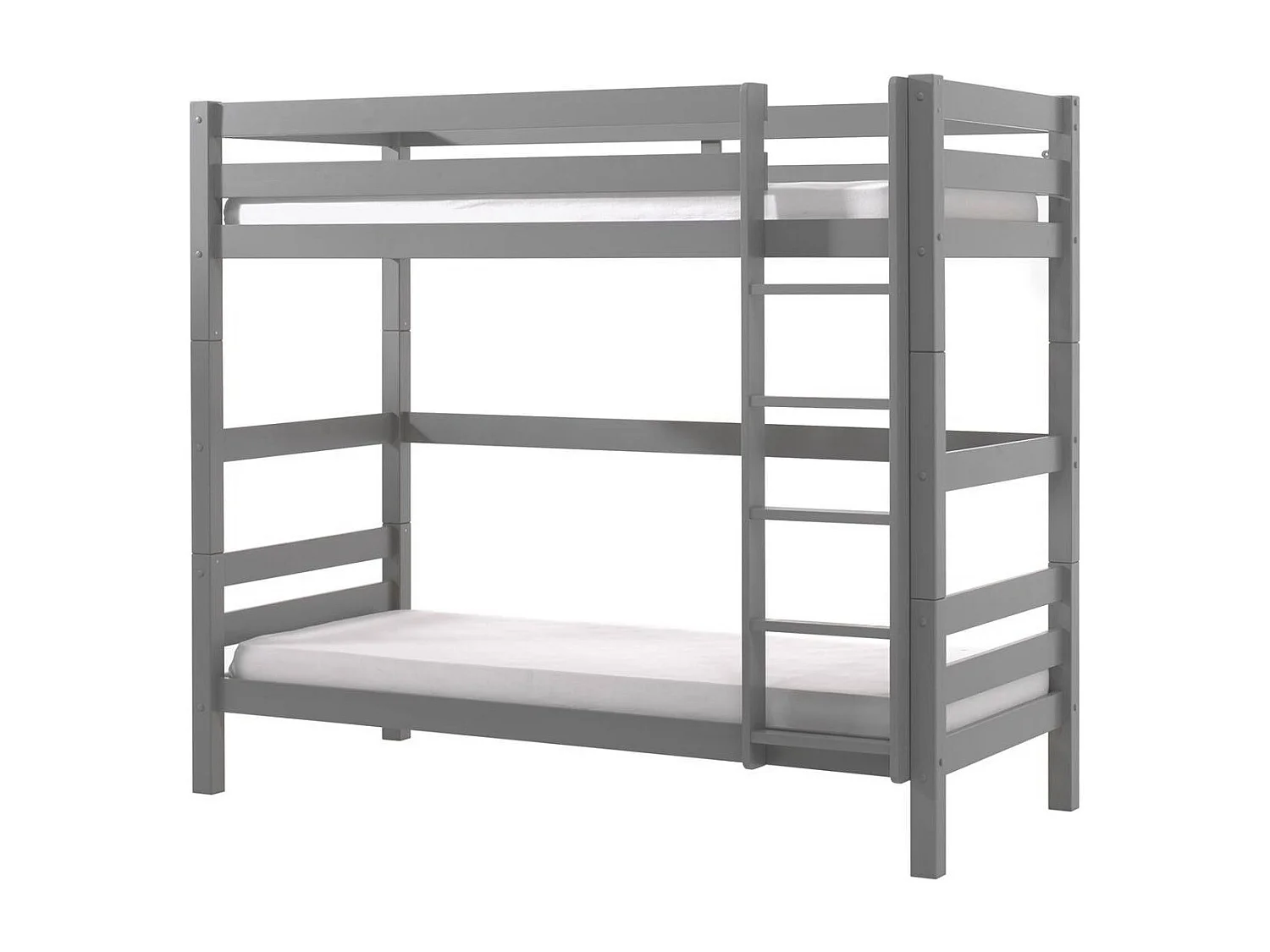 Stapelbed 90x200 cm massief grenen grijs Pino H 180 cm