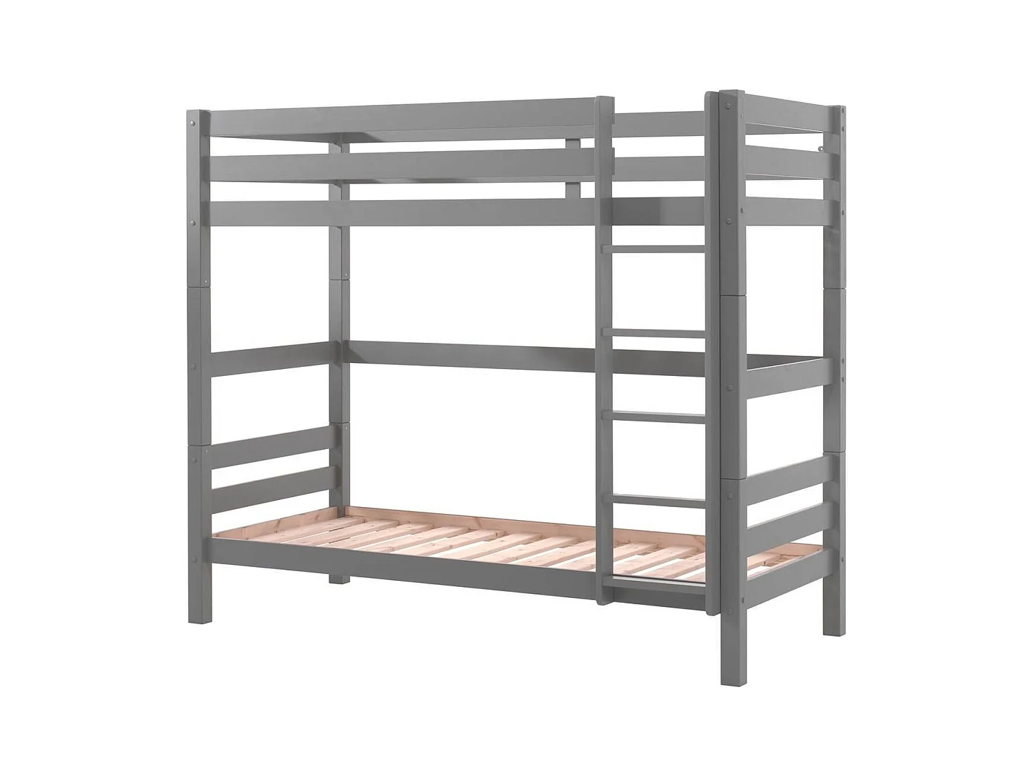 Stapelbed 90x200 cm massief grenen grijs Pino H 180 cm