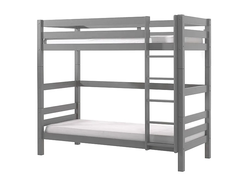 Stapelbed 90x200 cm massief grenen grijs Pino H 180 cm