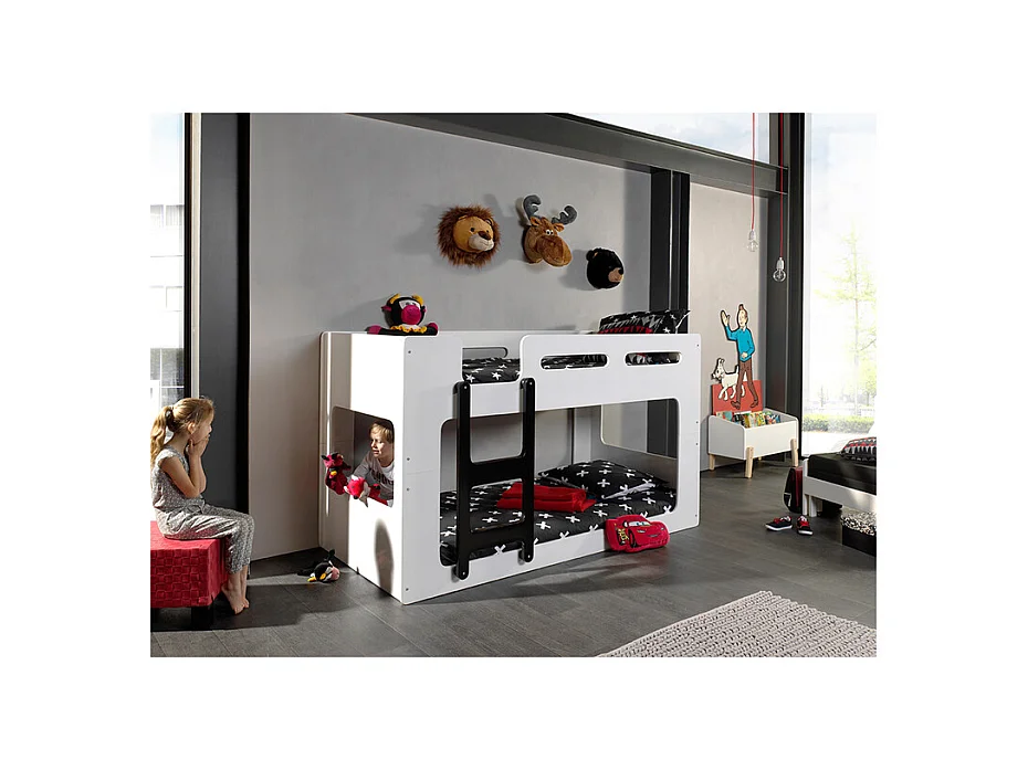 Litera 90x200 Somier Incluido Vipack Luca - Blanco