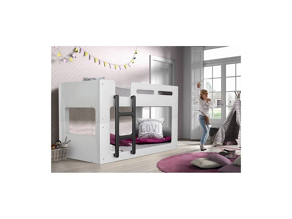 Litera 90x200 Somier Incluido Vipack Luca - Blanco