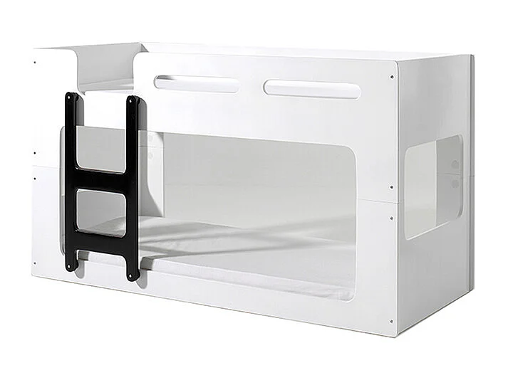 Lit Superposé Enfant "Lucca" 90x200cm Blanc