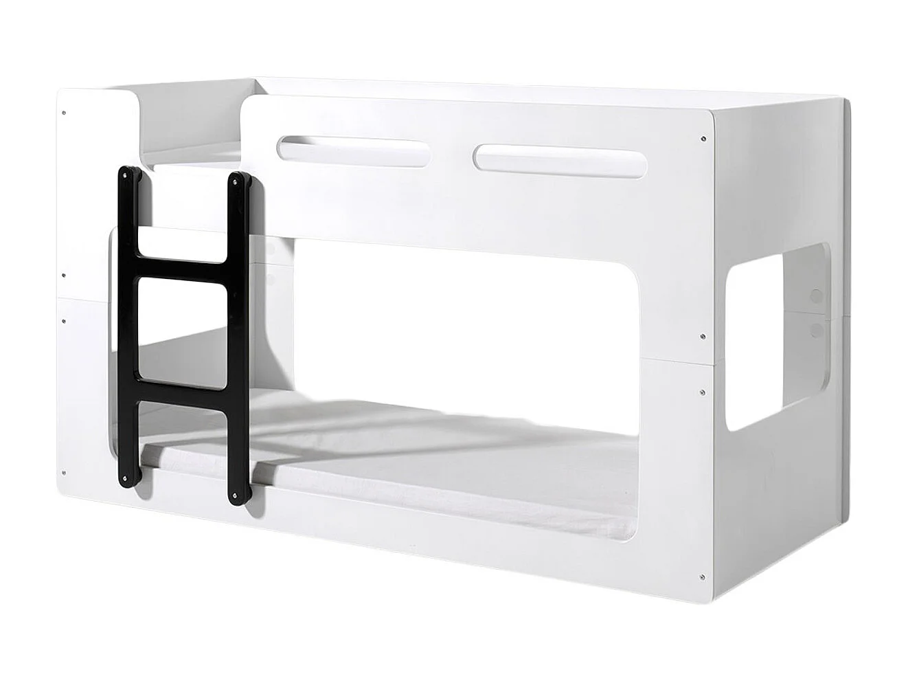 Lit Superposé Enfant "Lucca" 90x200cm Blanc