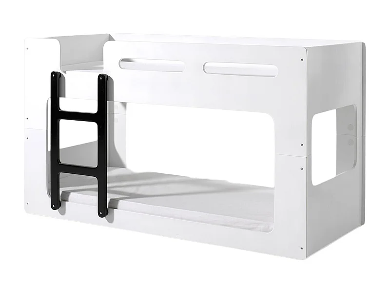 Lit Superposé Enfant "Lucca" 90x200cm Blanc