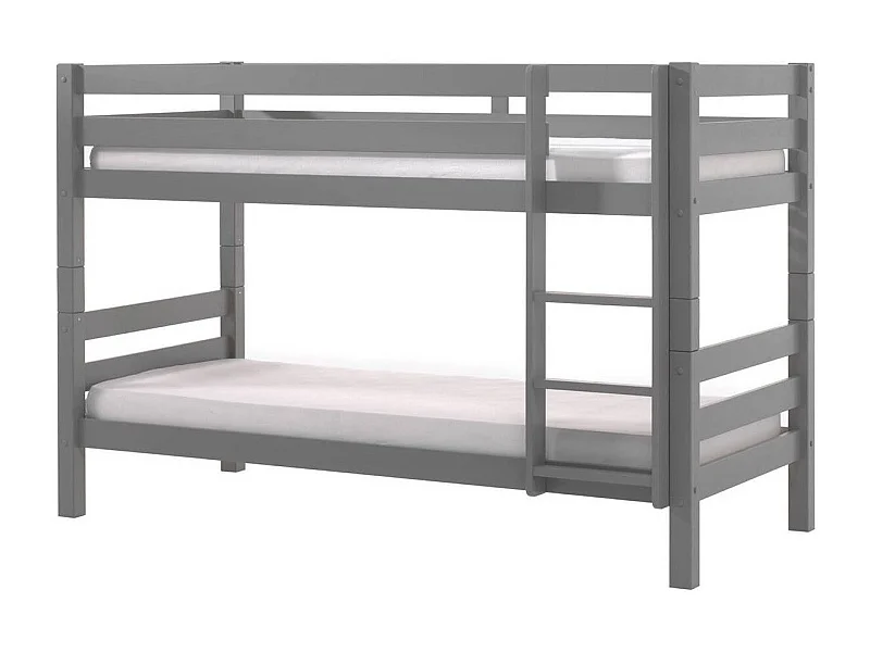 Beliche 90x200 Altura 140 cm Mola de caixa incluída Vipack Pino Cinzento