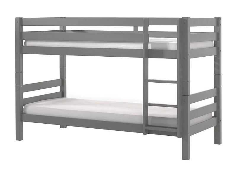 Stapelbed 90x200 cm massief grenen grijs Pino H 140 cm