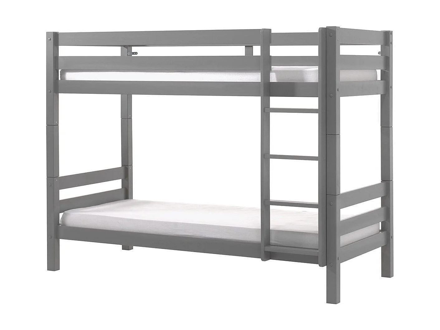 Lit Superposé Enfant Bois "Pino" 90x200cm Gris