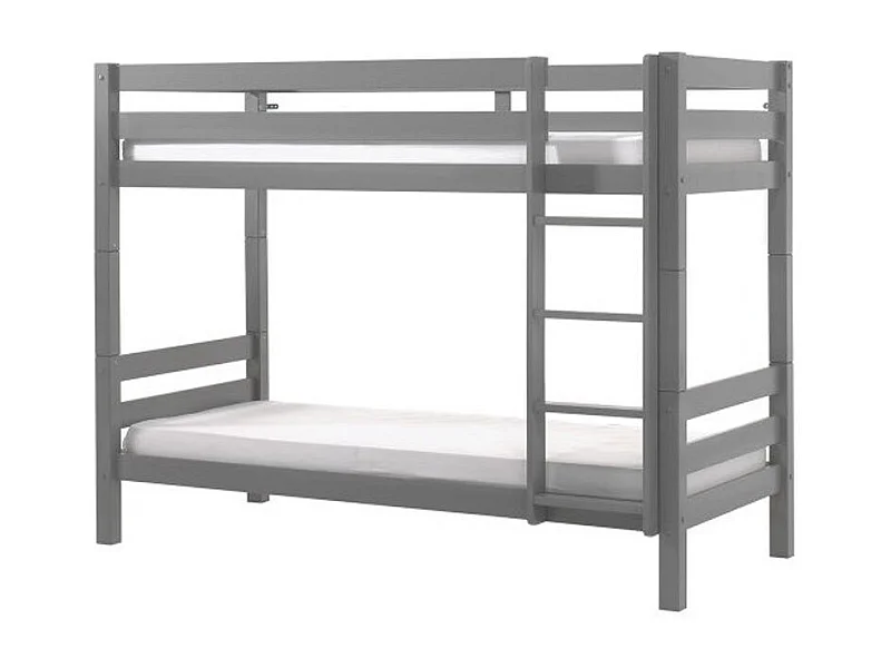 Stapelbed 90x200 cm massief grenen grijs Pino H 160 cm