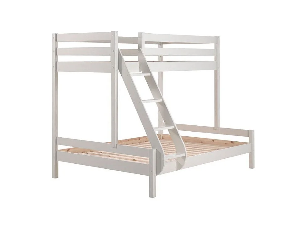 Beliche Vipack Pino 90x200 e 140x200 com estrado de molas - Branco