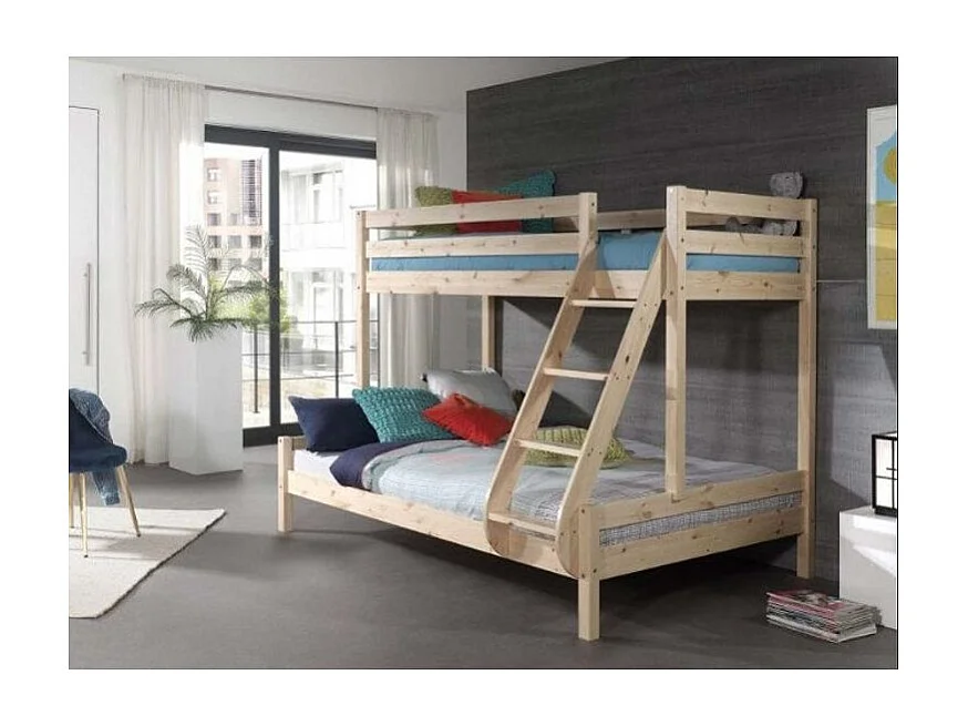 Stapelbed 90/140x200 cm licht massief grenen Pino