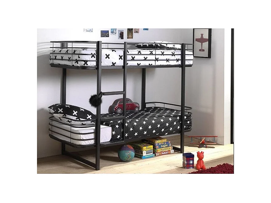 Beliche 90x200 Incluindo Box Spring Vipack Oscar - Preto