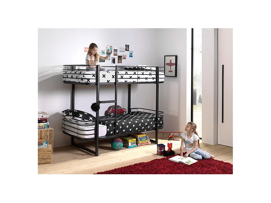 Beliche 90x200 Incluindo Box Spring Vipack Oscar - Preto