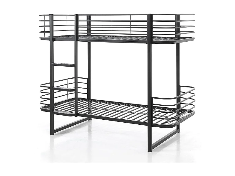 Lit Superposé Enfant "Oscar" 90x200cm Noir