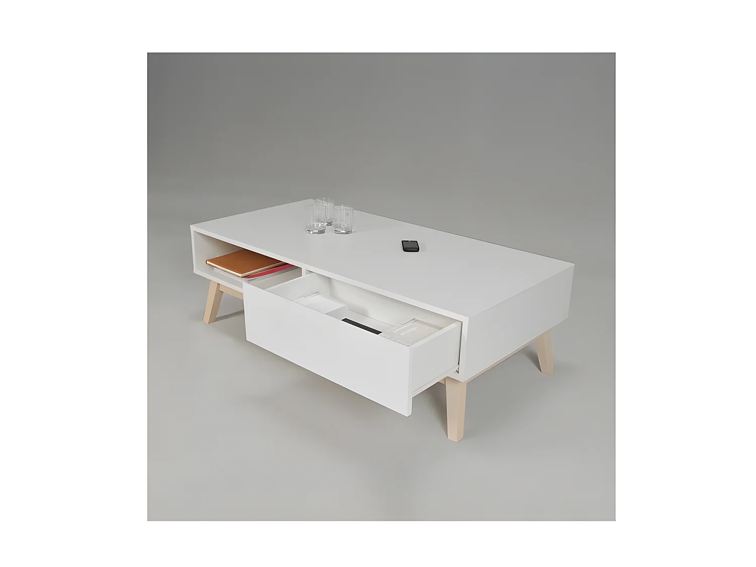 Table basse HOME 1 tiroir / Blanc