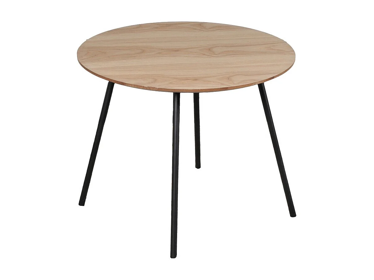 Table basse LYRA diamètre 55cm / Décor Chêne