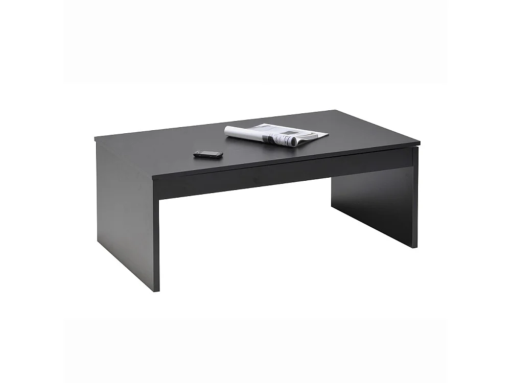 Table basse plateau relevable DARWIN 100x50cm / Noir