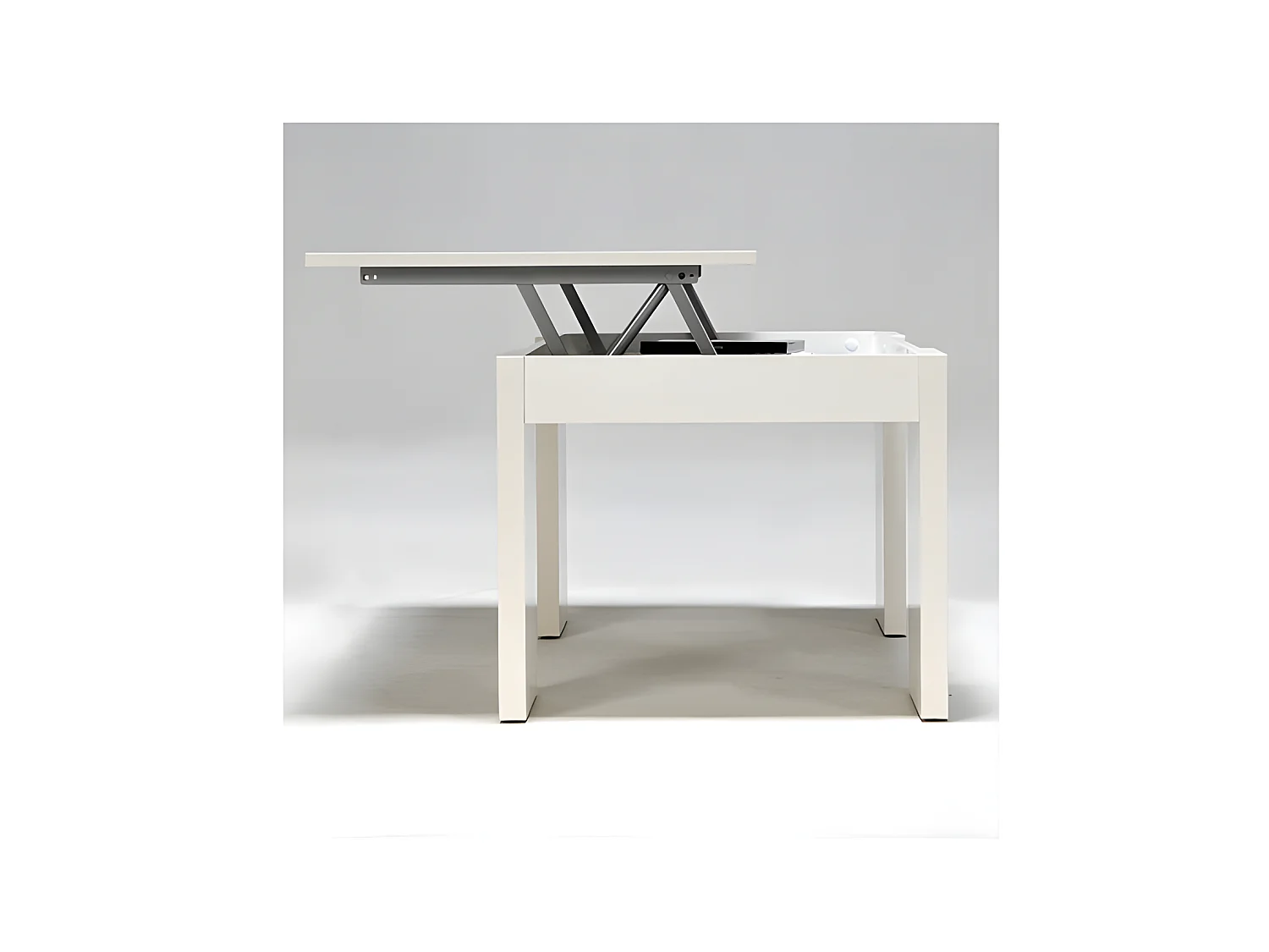 Table basse plateau relevable NEWTON 100x50cm / Blanc
