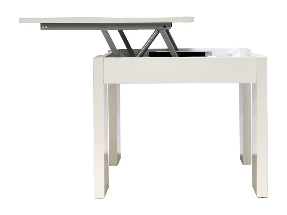 Table basse plateau relevable NEWTON 100x50cm / Blanc